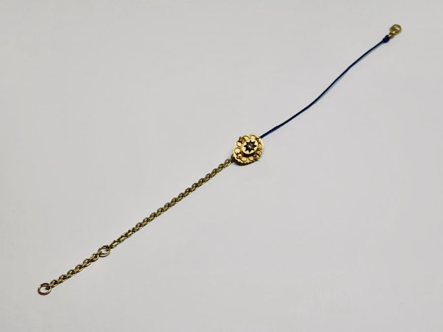 9 carat Gold Victorian Diamond set oval Bracelet