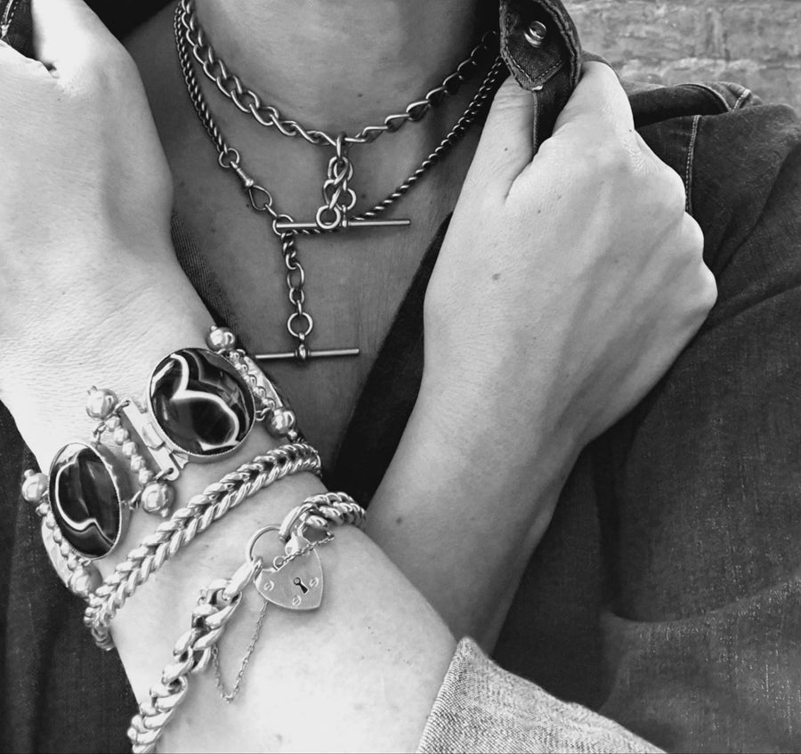 Vintage Pocket Watch Chain - Open Curb Link