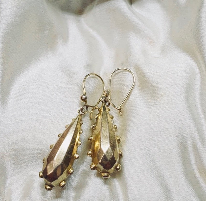 Faceted Drop Bobble Earrings