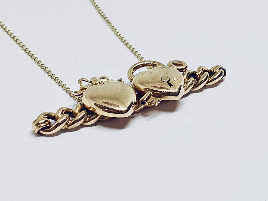 Victorian double heart necklace