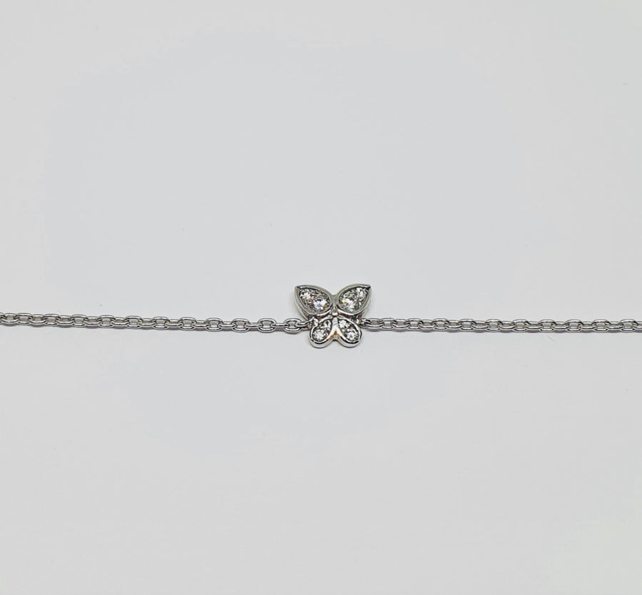 18 carat white gold Diamond Butterfly Bracelet