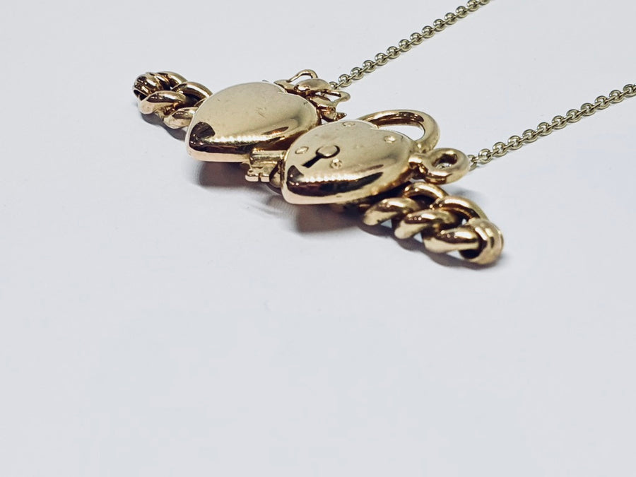 Victorian double heart necklace